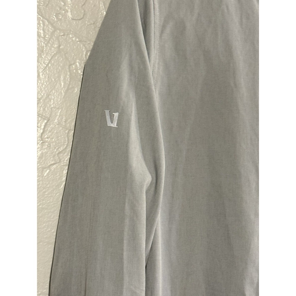Vuori Outdoor Trainer Shell Men's  Small Light Gray Hooded Full Zip Windbreaker